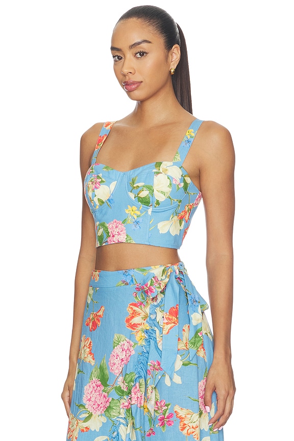 view 2 of 4 Korfu Top in Botanical Breeze Blue