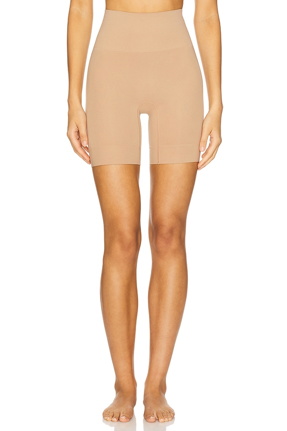 view 1 of 4 Brigitte Mid Waist Thigh Shaper in Almond