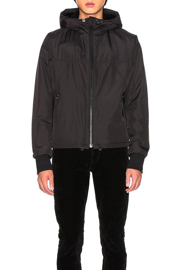 view 2 of 6 Nylon Jacket with Sheared Rabbit Fur in Black