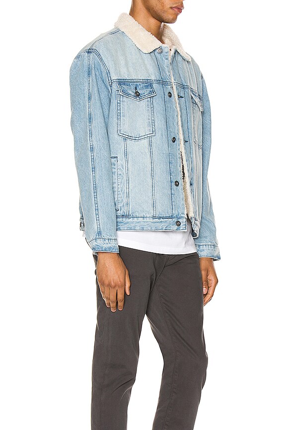 view 2 of 4 CHAQUETA DENIM SHERPA in Mineral Blue