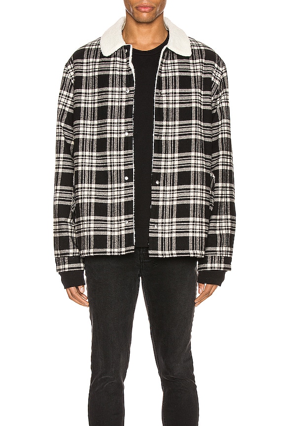 view 1 of 6 BLOUSON SHERPA WORK in Black & Milk