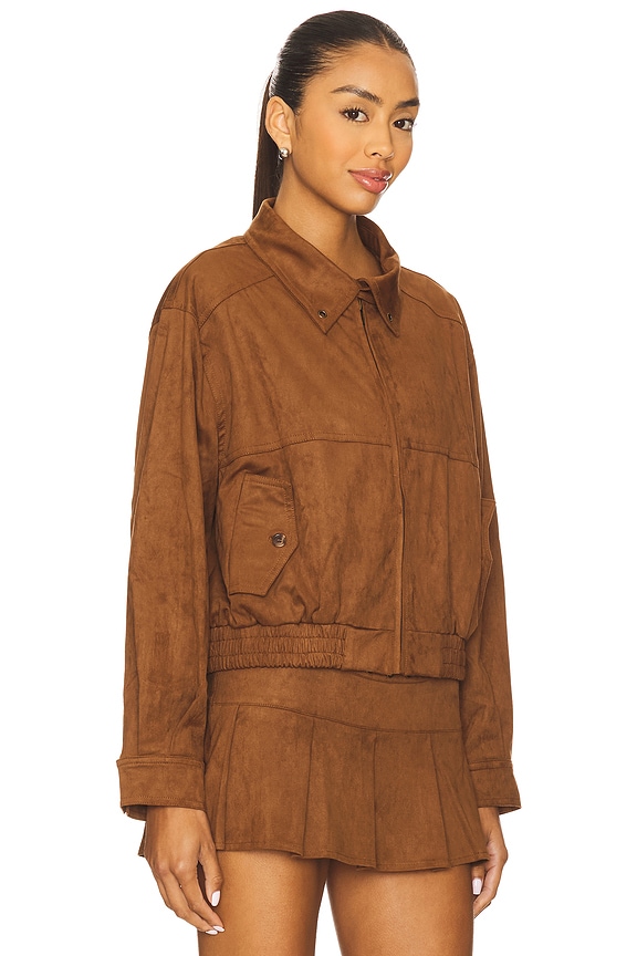 view 2 of 4 Mocca Suede Jacket in Brown