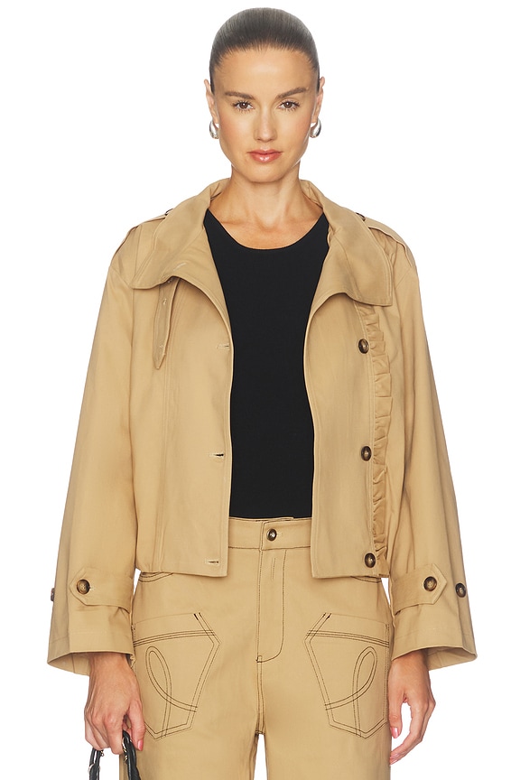 view 2 of 5 Little Wanderer Trench Jacket in Tan