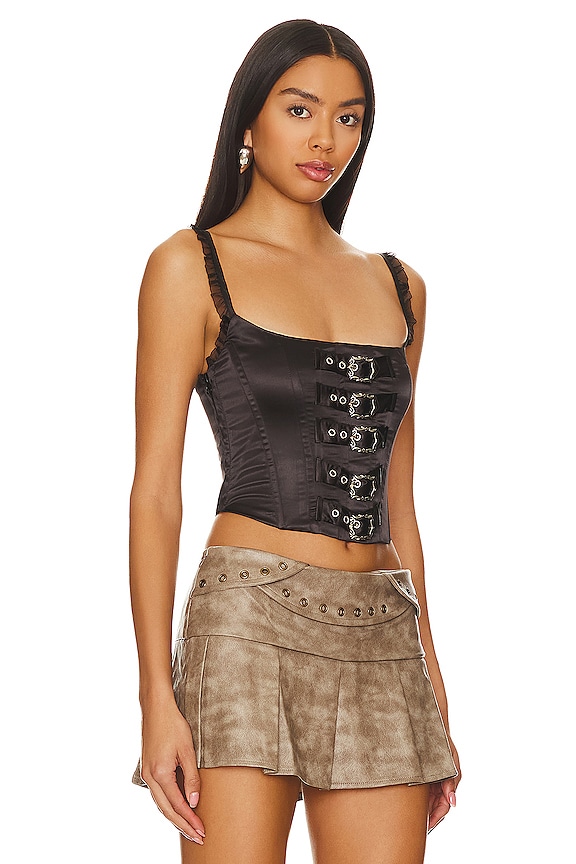 view 2 of 4 Lock Me Up Corset in Black