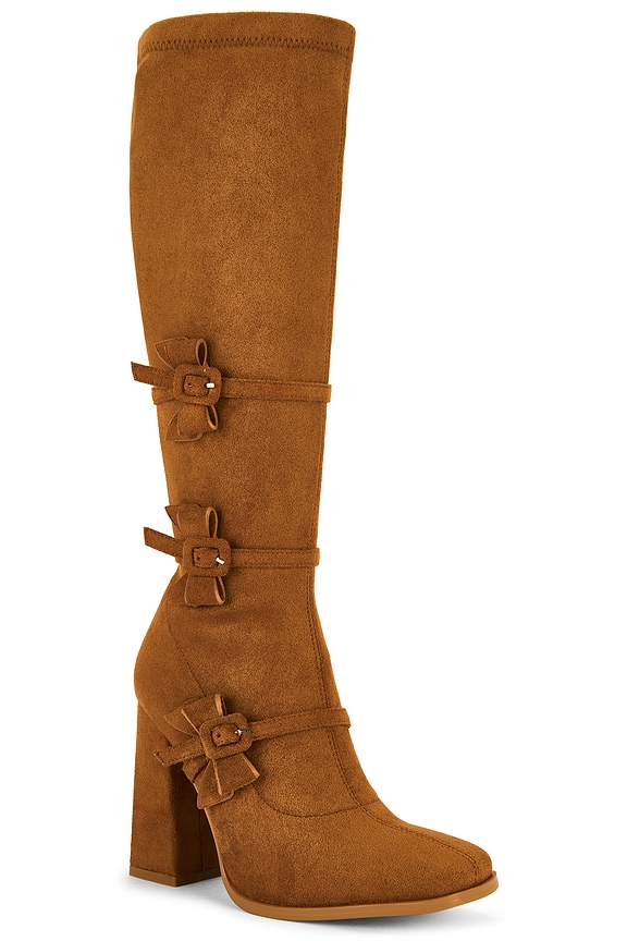 view 2 of 5 Bow Suede Boot in Tan