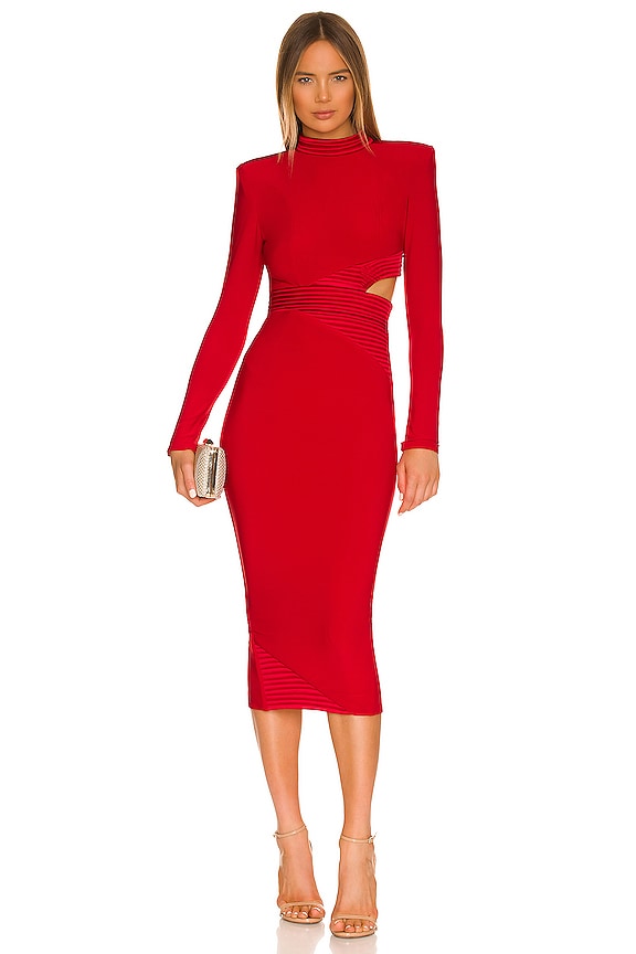 view 1 of 4 Message To Love Midi Dress in Cherry