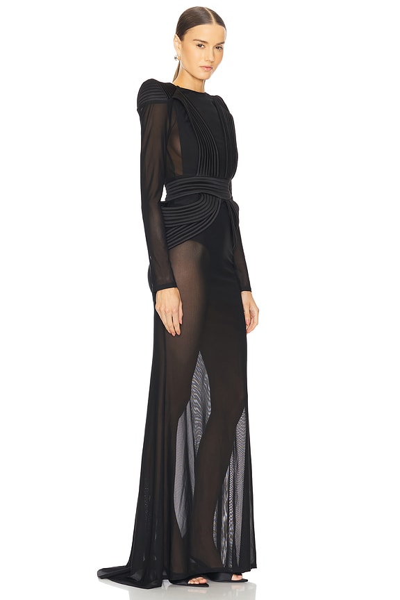 view 2 of 3 VESTIDO LARGO EMPTY STREETS in Black