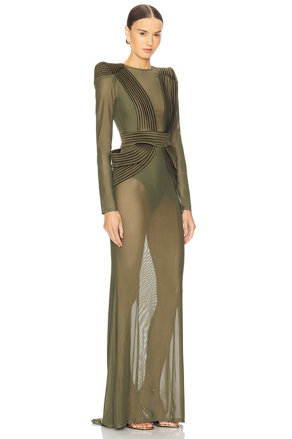 view 2 of 3 Empty Streets Gown in Khaki