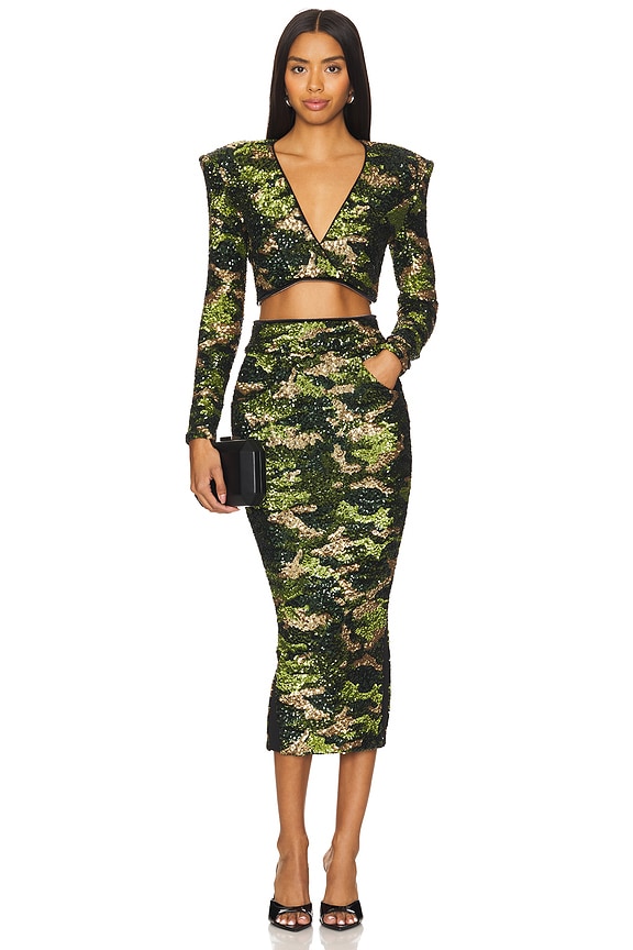 view 2 of 6 Tears in Rain 3 Way Midi Dress in Khaki