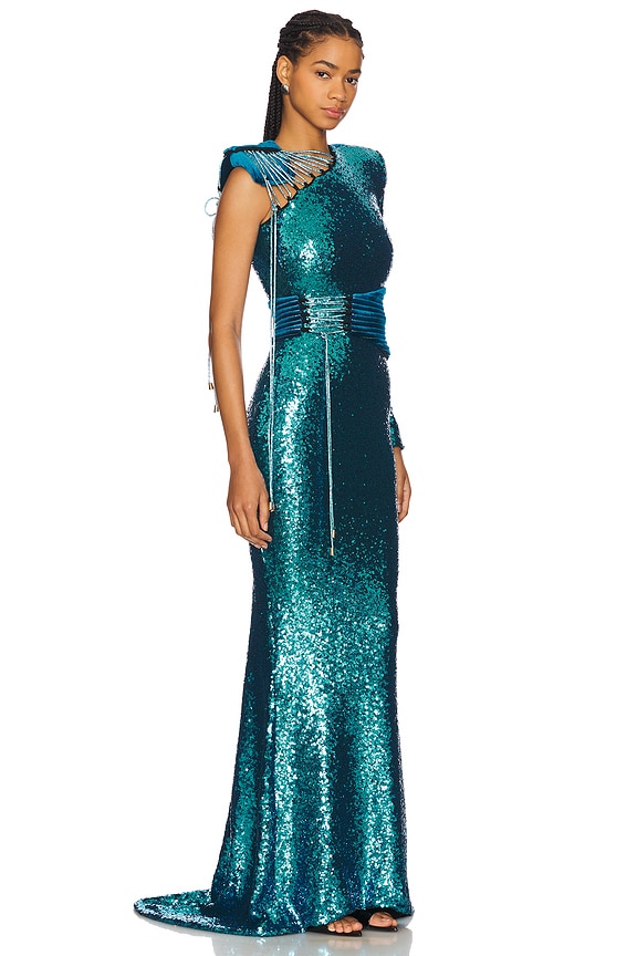 view 2 of 5 원숄더 가운 in Electric