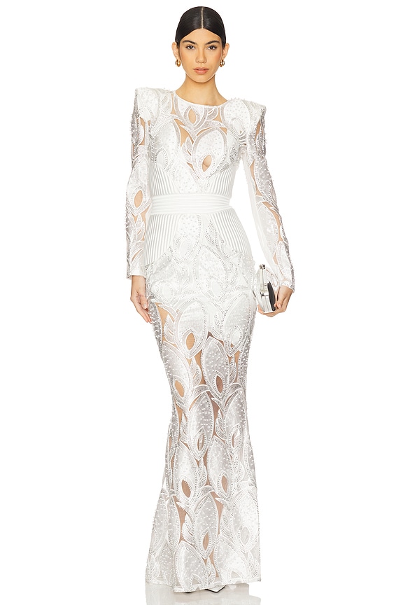 view 1 of 4 Pomme D Amour Gown in White