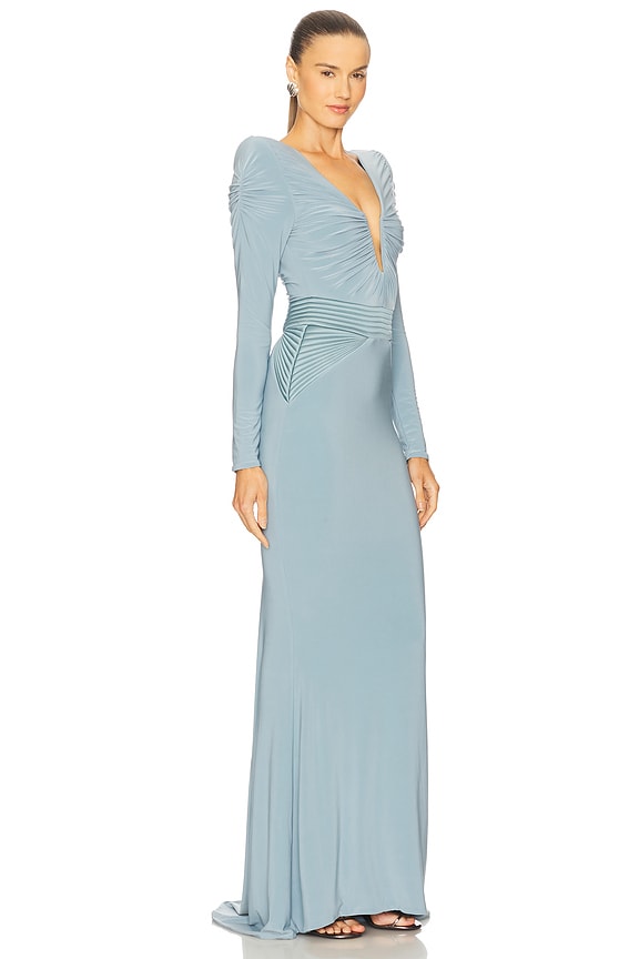 view 2 of 3 Bloom Gown in Dusty Blue