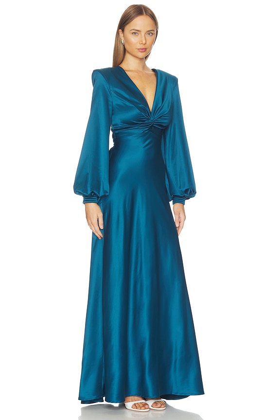 view 2 of 3 The Fading Hour Gown in Teal