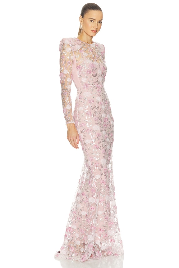 view 2 of 4 VESTIDO LARGO THE DEATH OF ROSES in Blush