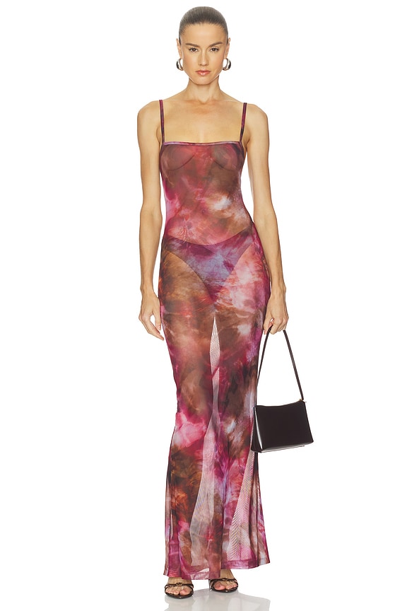 view 1 of 3 MAXIVESTIDO MAINO in Mottled Ink