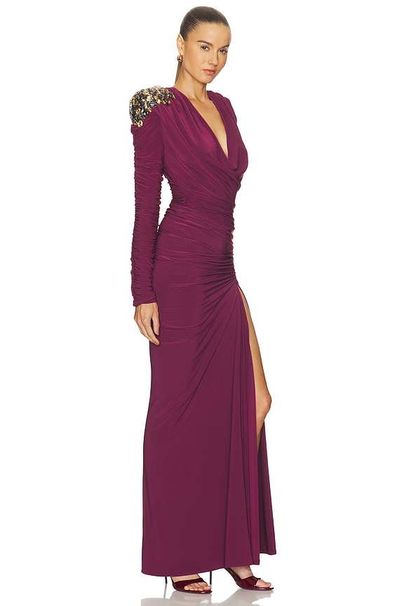 view 2 of 4 The Fragile Night Gown in Plum