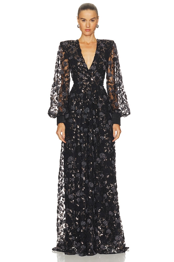 view 1 of 4 ROBE MAXI DEAR HEART in Black