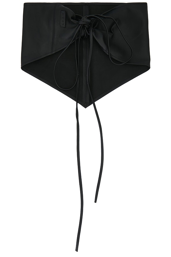 view 2 of 2 Leather Scarf in Black