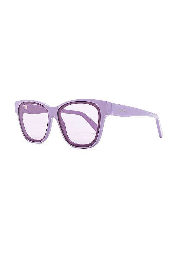 view 2 of 3 Cosmo Square Frame Sunglasses in Lilac