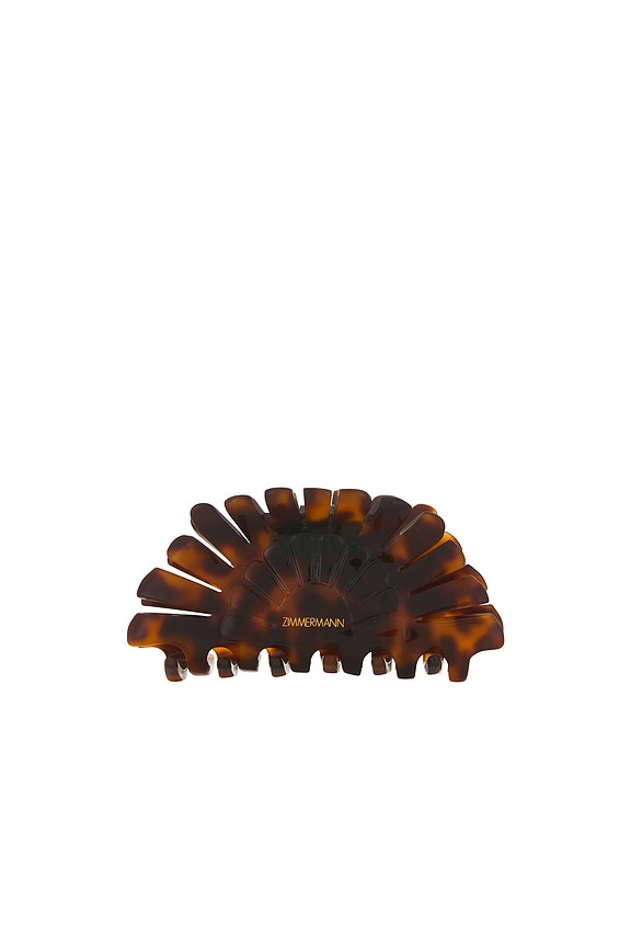 view 2 of 3 Peacock Hair Clasp in Chocolate