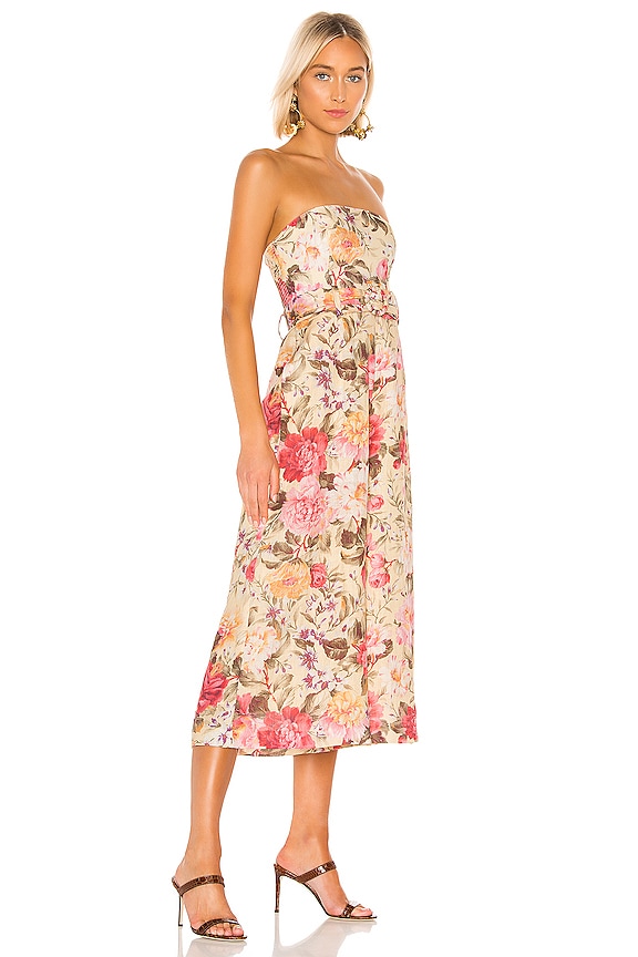 view 2 of 3 Honour Strapless Jumpsuit in Lemon Floral