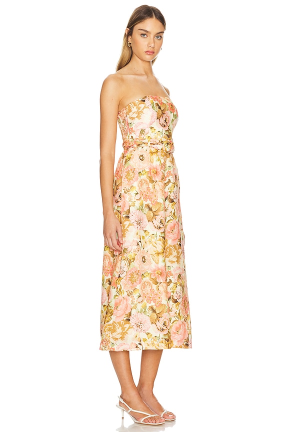 view 2 of 3 Golden Strapless Jumpsuit in Pink Rose