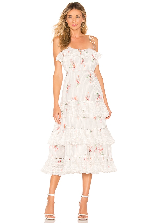 view 1 of 3 Heathers Pintuck Long Dress in Floating Bouquet