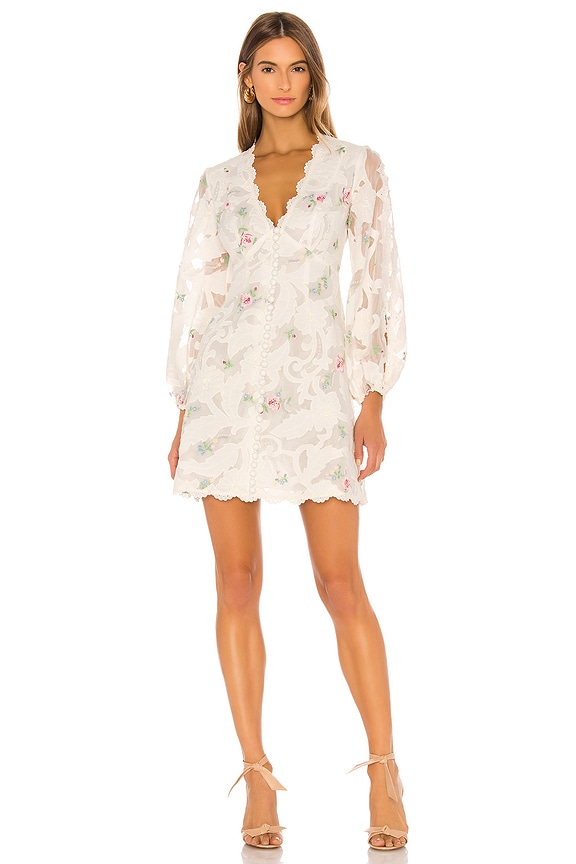 view 1 of 4 Zinnia Applique Mini Dress in Ivory Multi
