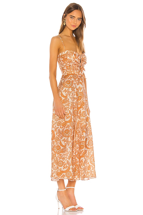 view 2 of 3 ROBE MAXI PEGGY in Orange Paisley