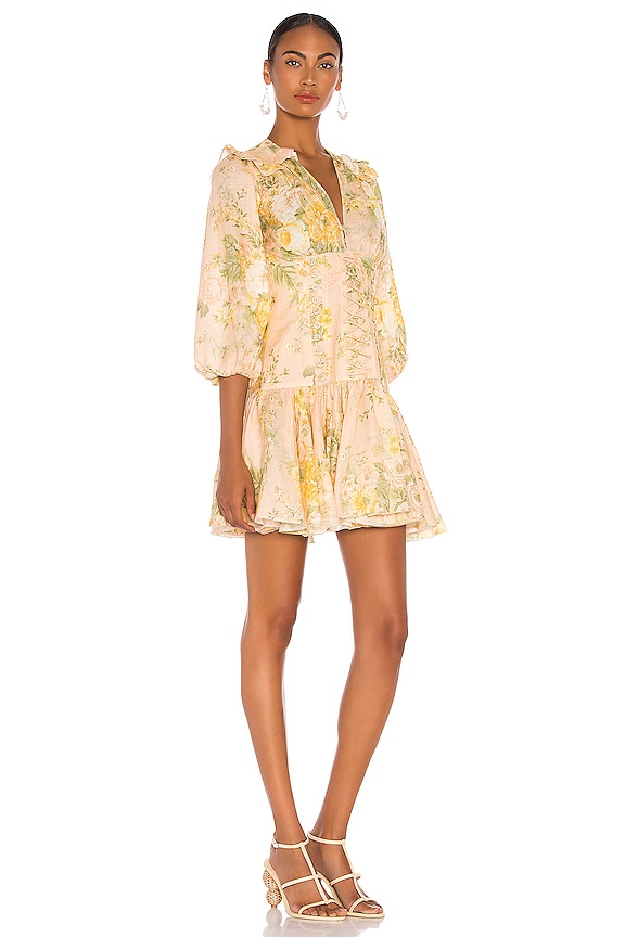 view 2 of 3 Amelie Corset Dress in Peach Floral