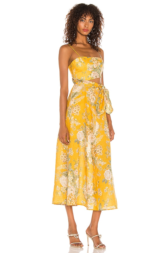view 2 of 4 Amelie Scarf Tie Dress in Amber Floral