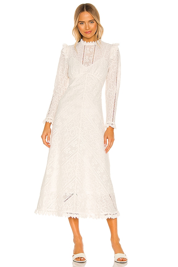 view 1 of 4 Brighton Panelled Lace Dress in Ivory