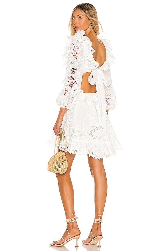 view 1 of 3 Lulu Scallop Mini Dress in Ivory