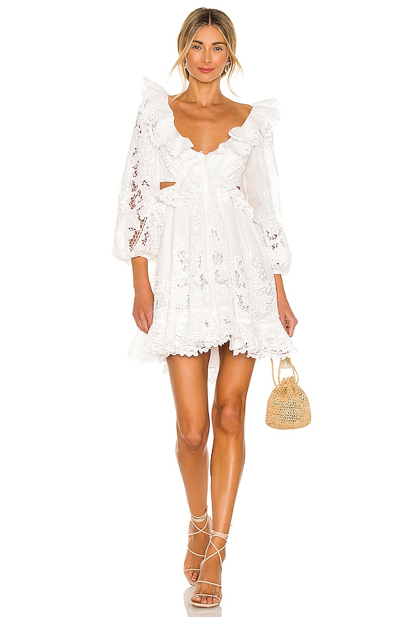 view 2 of 3 Lulu Scallop Mini Dress in Ivory
