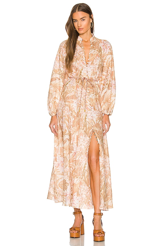 view 1 of 4 Andie Billow Maxi Dress in Sepia Floral