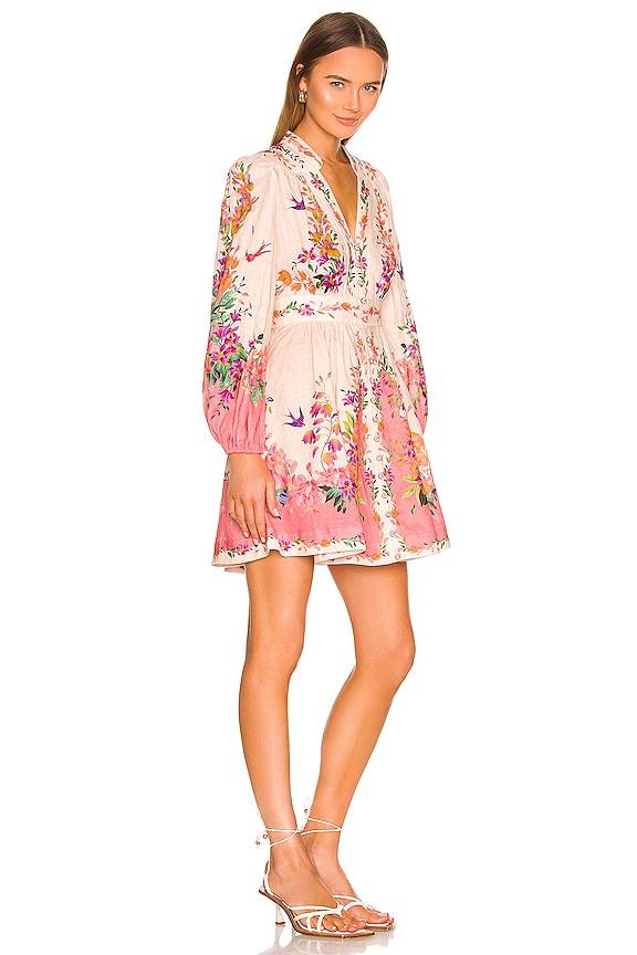 view 2 of 3 Tropicana Plunge Mini Dress in Cream Floral