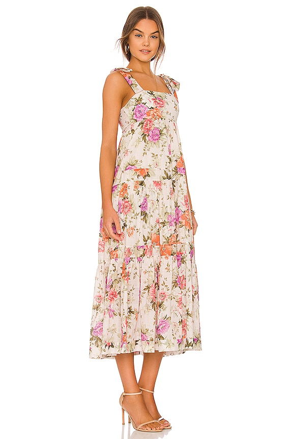 view 2 of 3 Pattie Tie Shoulder Dress in Ivory Floral