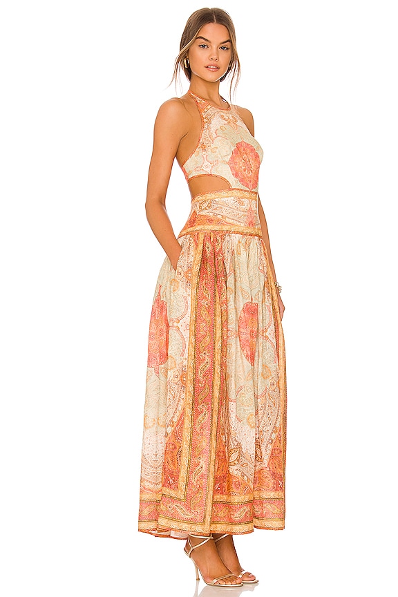 view 2 of 3 VESTIDO CUT OUT LONG in Ginger Paisley