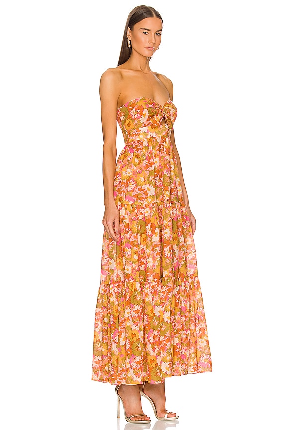 view 2 of 3 VIOLET ミディ丈ドレス in Khaki Multi Floral