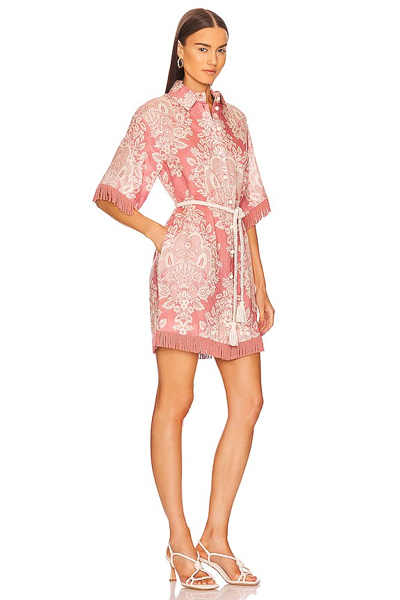 view 2 of 3 VESTIDO RELAXED SHIRT in Rose Baroque Floral