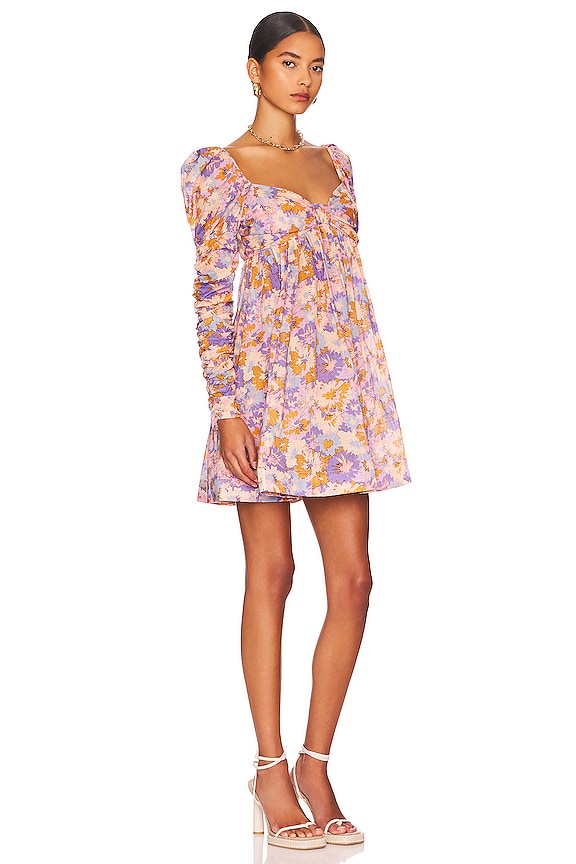 view 2 of 3 Violet Twist Front Mini Dress in Purple Multi Floral