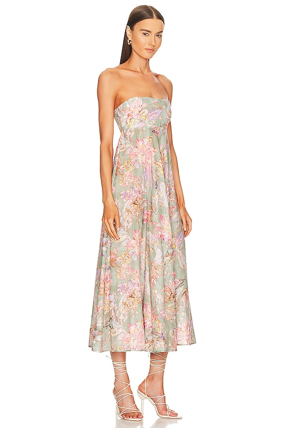 view 2 of 4 Cira Bandeau Midi Dress in Sage Multi Floral