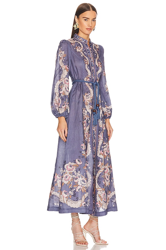 view 2 of 3 Vitali Long Billow Maxi Dress in Blue Rose