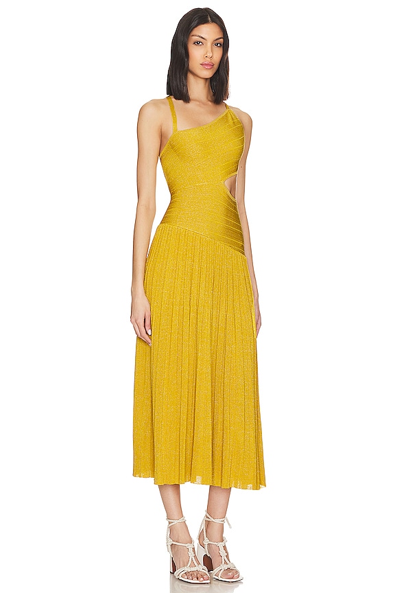 view 2 of 5 ПЛАТЬЕ МИДИ DEVI in Mustard