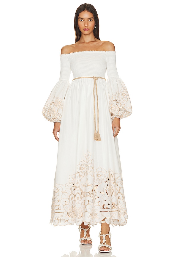 view 1 of 3 Devi Dress in Ivory & Beige
