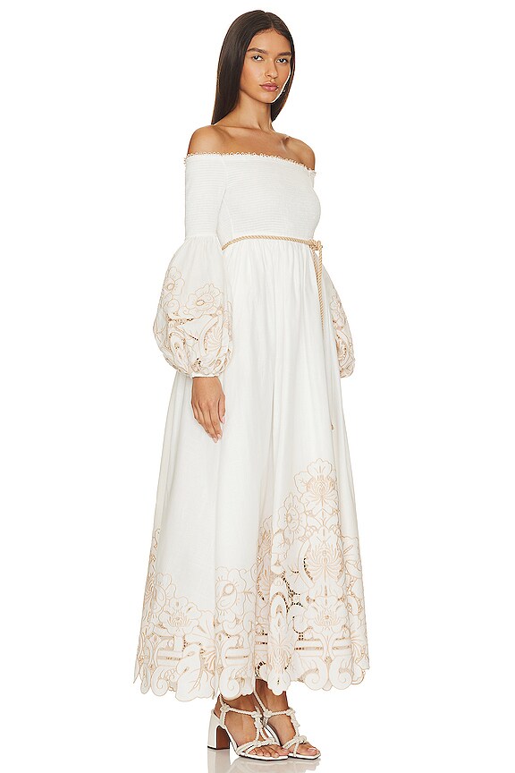 view 2 of 3 Devi Dress in Ivory & Beige