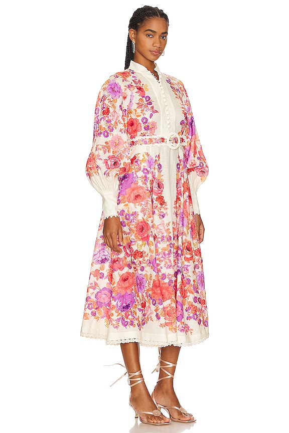 view 2 of 3 Raie Midi Dress in Purple & Red Floral