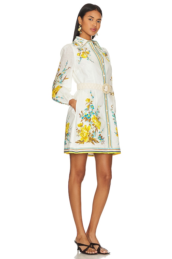 view 2 of 3 Halcyon Shirt Dress in Blue & Yellow Floral