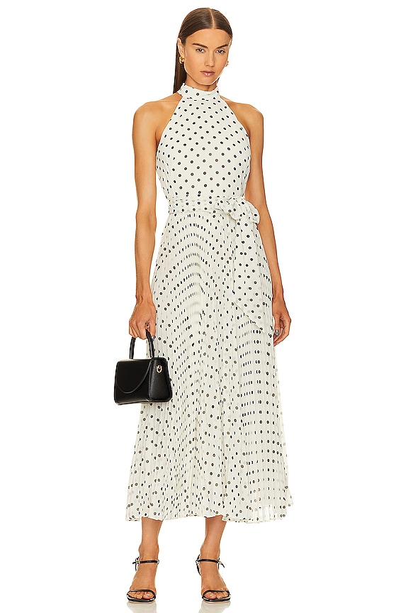 Zimmermann Sunray Picnic Dress in Cream & Black Dot REVOLVE
