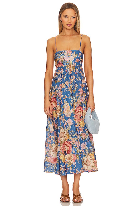view 2 of 4 August Midi Dress in Dusty Blue Floral